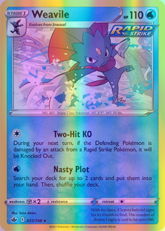 Weavile - 031/198 (SWSH06) Holo Rare - Near Mint Reverse Holofoil