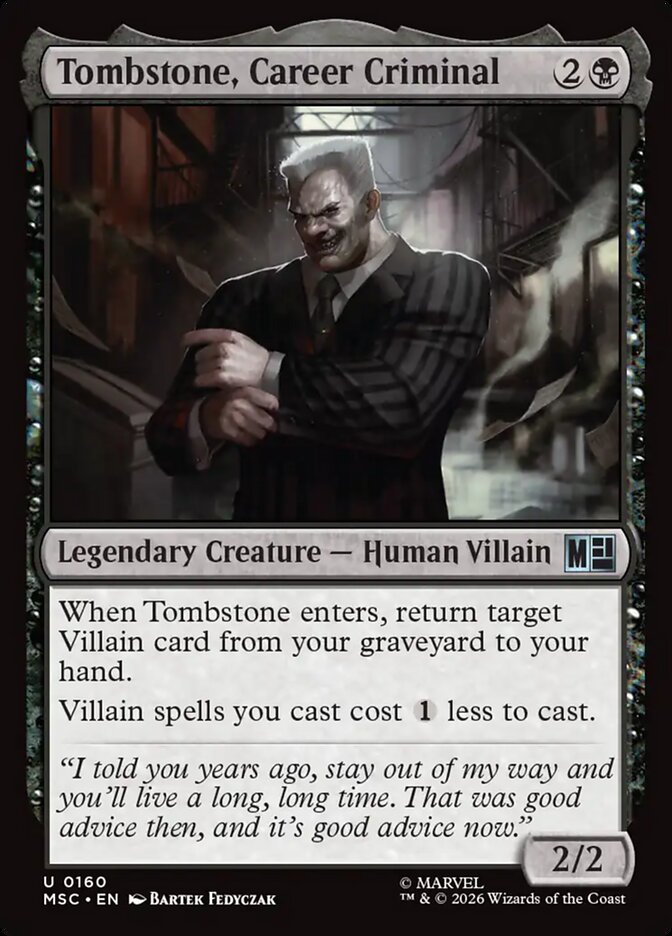 Tombstone, Career Criminal [ #0160 Surge Foil ] (MSC-U)