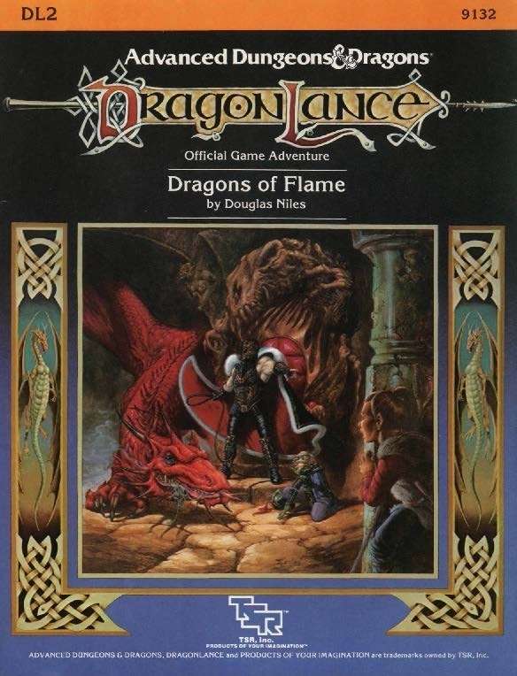 AD&D: Dragon Lance - Dragons of Flame (DL2 9132 Lightly Used Condition)