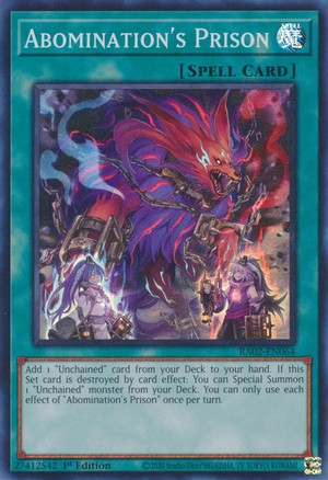 Abomination's Prison (RA02-EN064) Prismatic Ultimate Rare - Near Mint 1st Edition