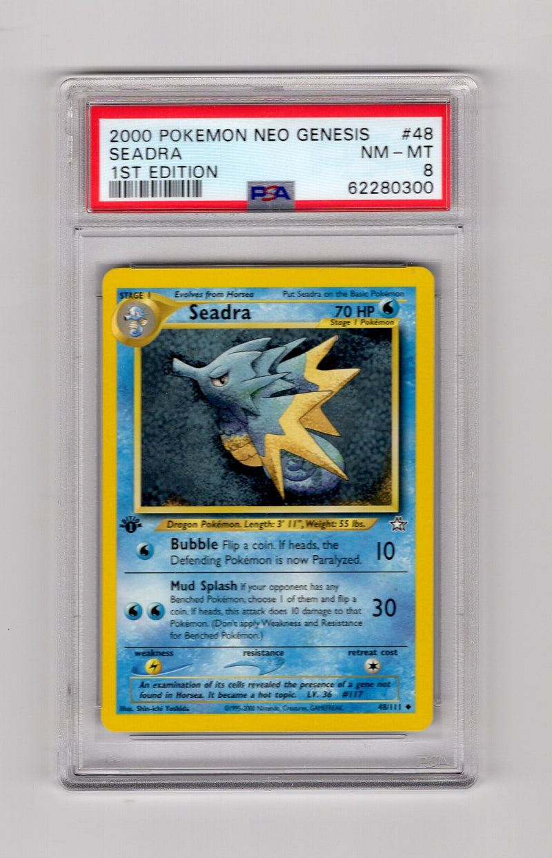 Seadra - 048/111 (N1) Uncommon - 1st Edition Near Mint (Graded - PSA 8)