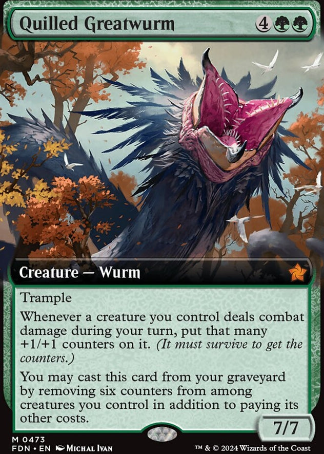 Quilled Greatwurm [#0473 Extended Art] (FDN-M)