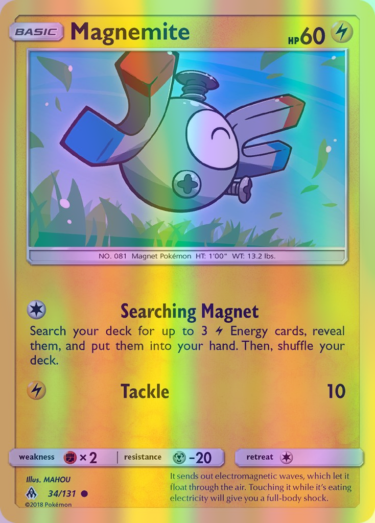 Magnemite - 034/131 (FLI) Common - Near Mint Reverse Holofoil