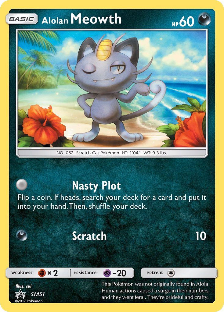 Alolan Meowth - SM51 (SM:PR) Promo - Near Mint Holofoil