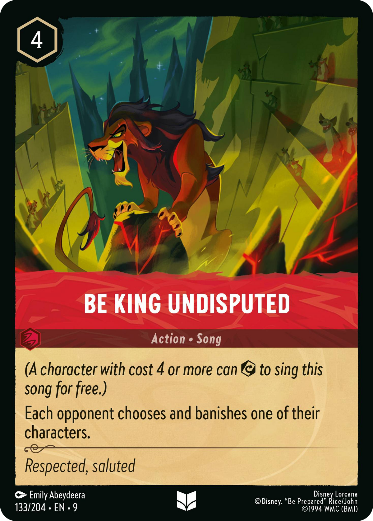 Be King Undisputed (133/204 - Fabled)  Uncommon