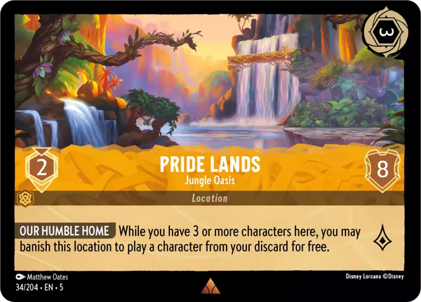 Pride Lands - Jungle Oasis (Shimmering Skies 034/204) Rare - Near Mint