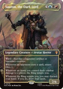 Sauron, the Dark Lord [ #0076 Borderless Surge Foil ] (HOC-M)