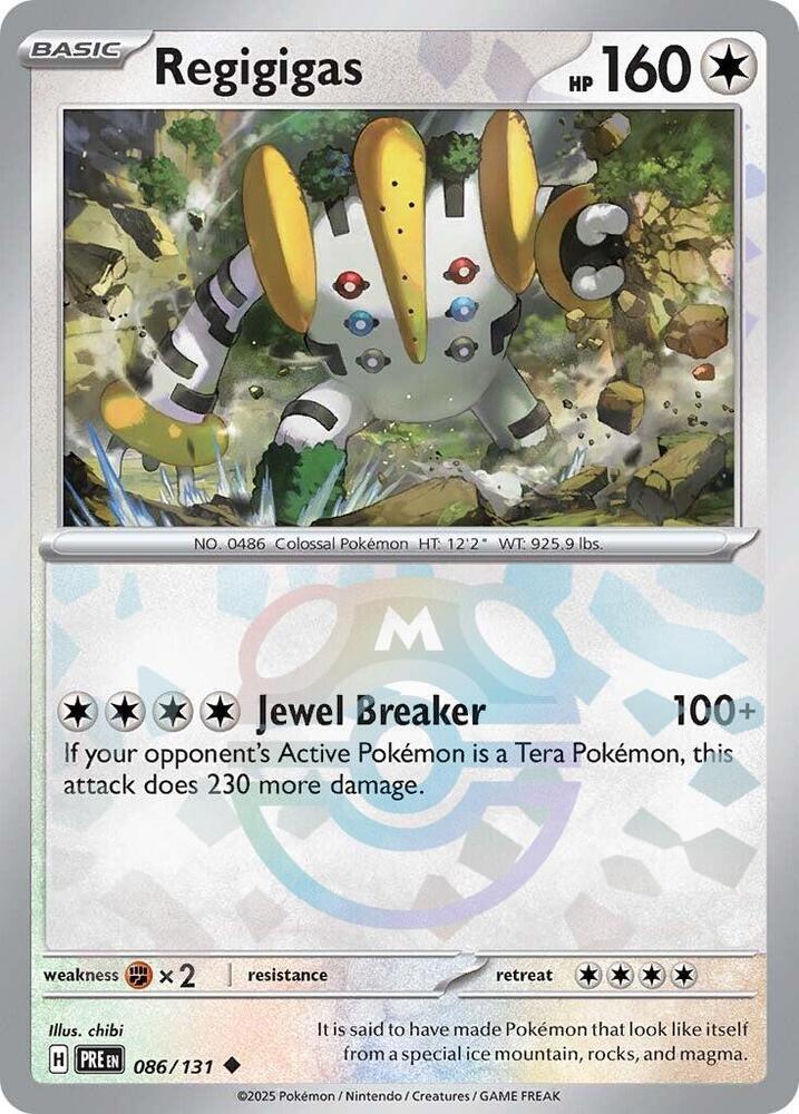 Regigigas (Master Ball Pattern) - 086/131 (PRE) Uncommon - Near Mint Holofoil