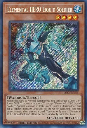 Elemental HERO Liquid Soldier (LDS3-EN103) Secret Rare