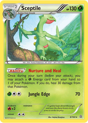 Sceptile - 8/160 (PRC) Rare - Damaged Reverse Holofoil