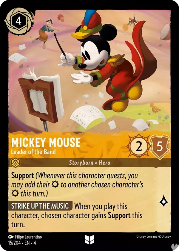 Mickey Mouse - Leader of the Band (Ursula's Return 015/204) Uncommon - Near Mint