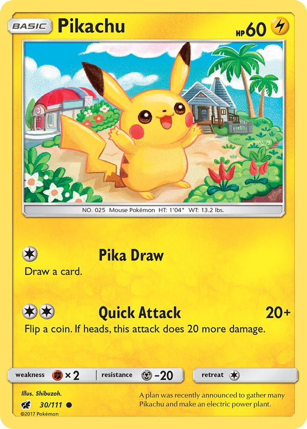 Pikachu - 030/111 (CIN) Common - Near Mint