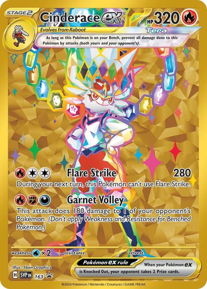Cinderace ex (Scarlet & Violet Promo Cards)- 163 (SVP) Promo - Near Mint Holofoil