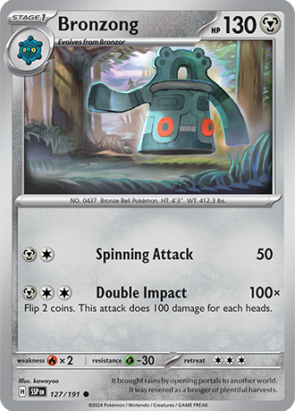 Bronzong - 127/191 (SSP) Common - Near Mint