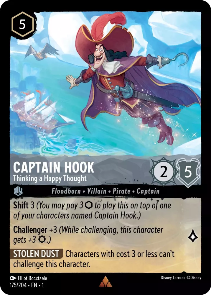 Captain Hook - Thinking a Happy Thought (The First Chapter 175/204) Rare - Near Mint