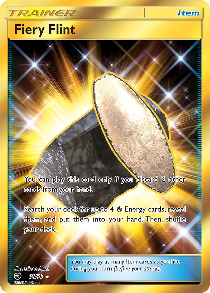 Fiery Flint - 76/70 (DRM) Secret Rare - Near Mint Holofoil