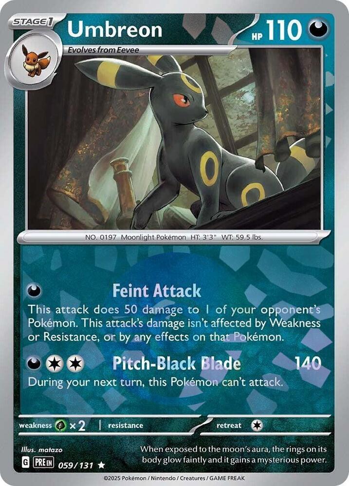 Umbreon (Poke Ball Pattern) - 059/131 (PRE) Rare - Near Mint Holofoil