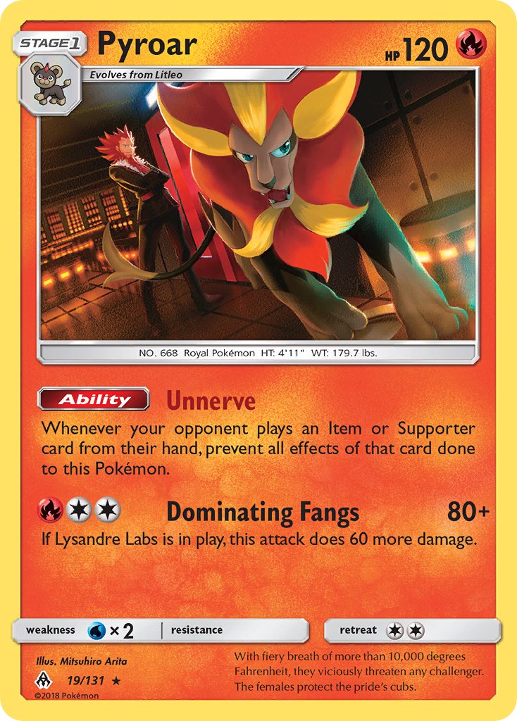 Pyroar - 019/131 (FLI) Holo Rare - Near Mint Holofoil