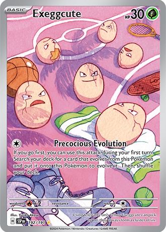 Exeggcute - 192/191 (SSP) Illustration Rare - Near Mint Holofoil