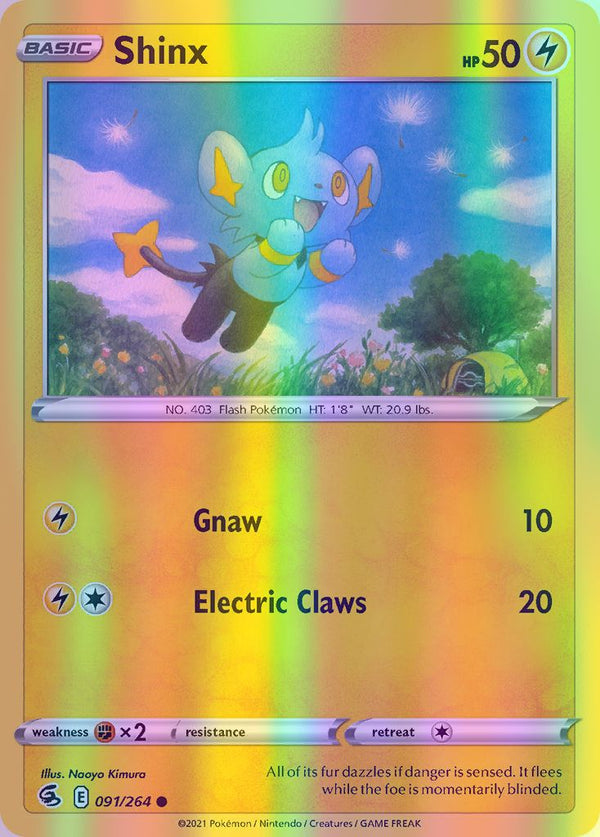 Shinx - 091/264 (SWSH08) Common - Near Mint Reverse Holofoil