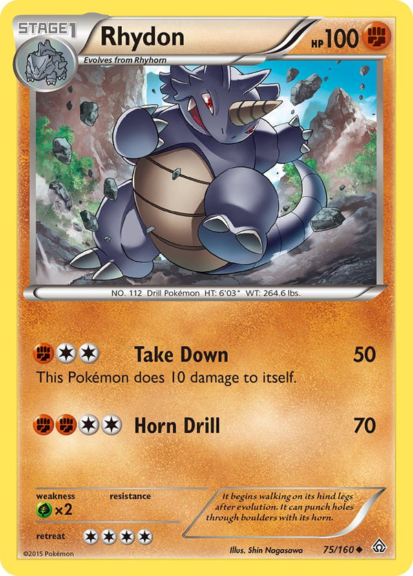 Rhydon - 075/160 (PRC) Uncommon - Near Mint