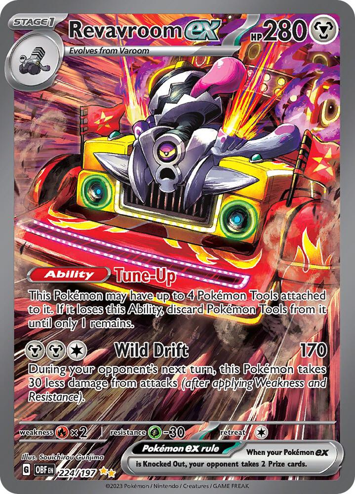 Revavroom ex - 224/197 (OBF) Special Illustration Rare - Light Play Holofoil