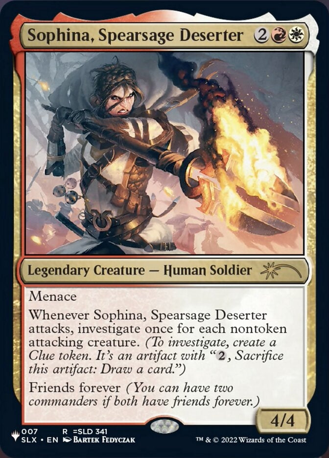 Sophina, Spearsage Deserter [#007 =SLD 341] (SLX-R-LIST)