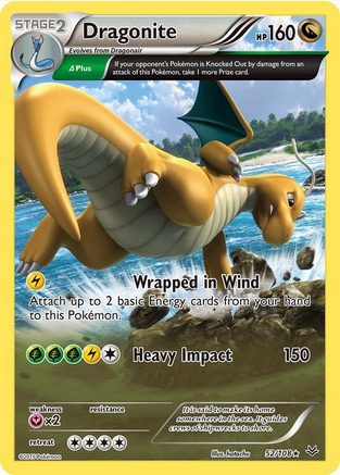 Dragonite (Delta) - 052/108 (ROS) Holo Rare - Light Play Holofoil