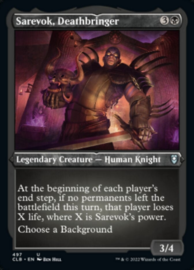 Sarevok, Deathbringer [#497 Etched Foil] (CLB-U)