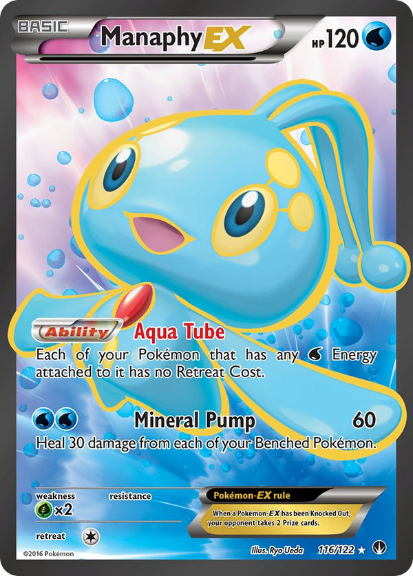 Manaphy EX (Full Art) - 116/122 (BKP) Ultra Rare - Near Mint Holofoil