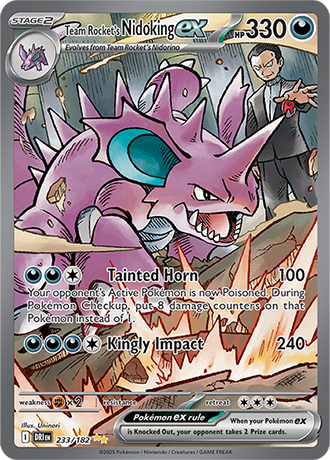 Team Rocket's Nidoking ex - 233/182 (DRI) Special Illustration Rare
