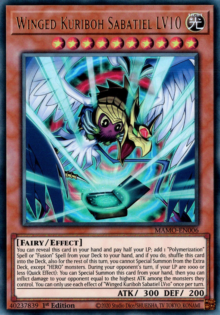 Winged Kuriboh Sabatiel LV10 (MAMO-EN006)