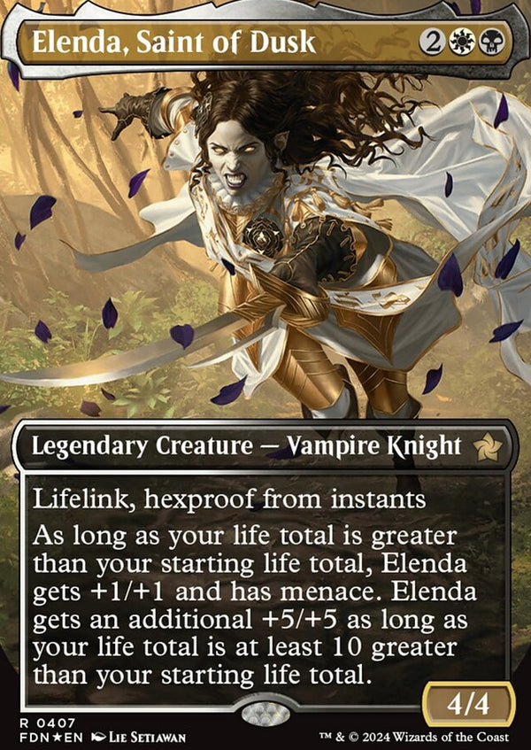 Elenda, Saint of Dusk [#0407 Mana Foil] (FDN-R)