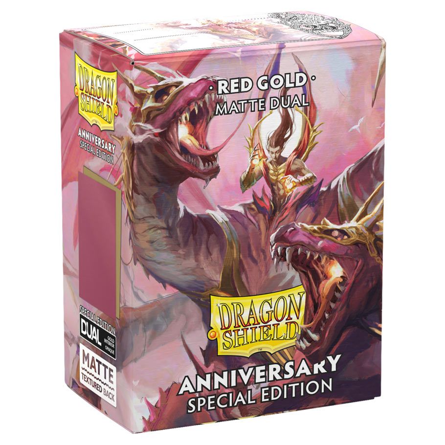 Dragon Shield: Standard - Dual Matte: Pomegranate & Gold 100 Count