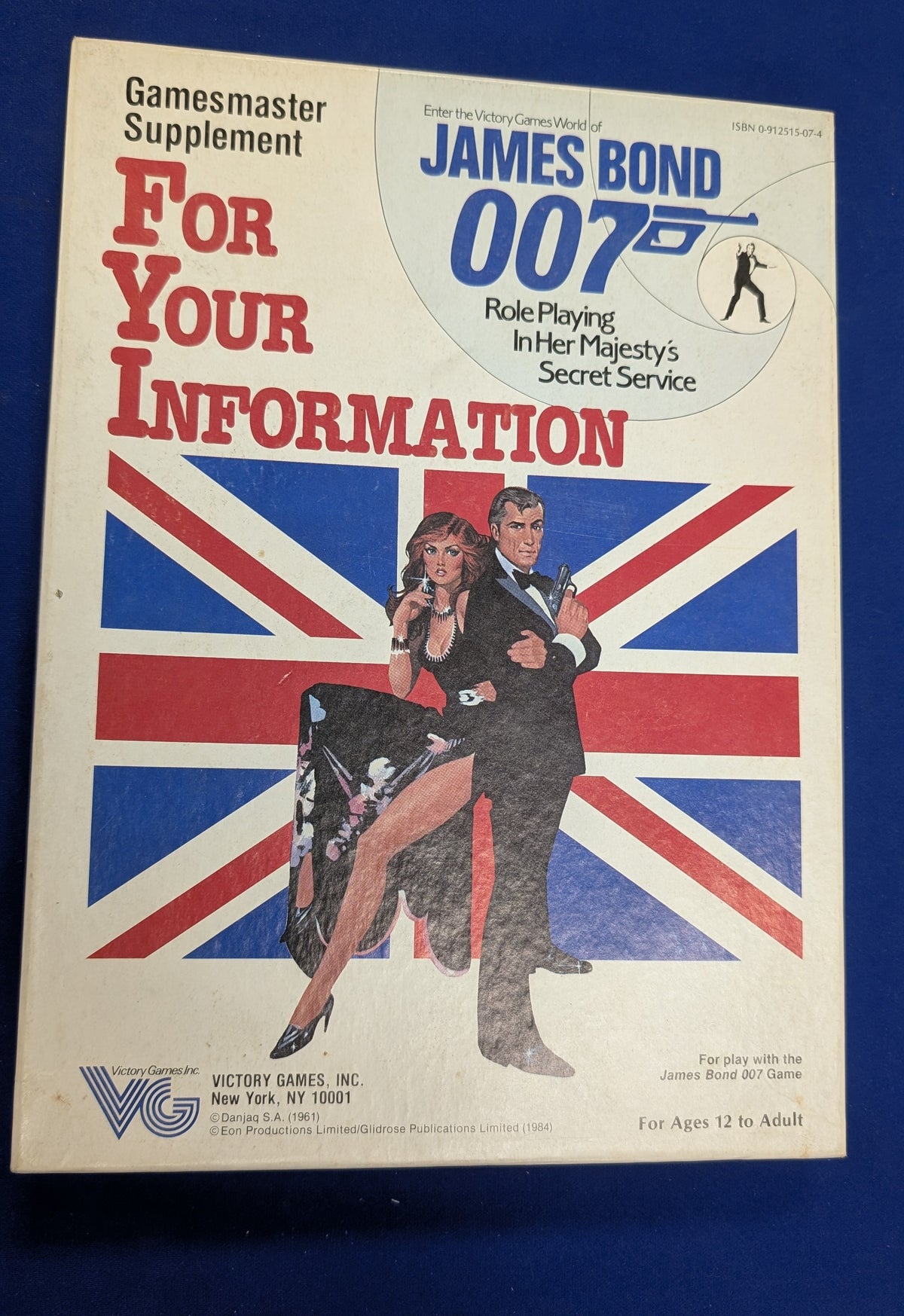Victory Games: James Bond 007 Roleplaying Game - For Your Information (USED) Opened but Unpunched