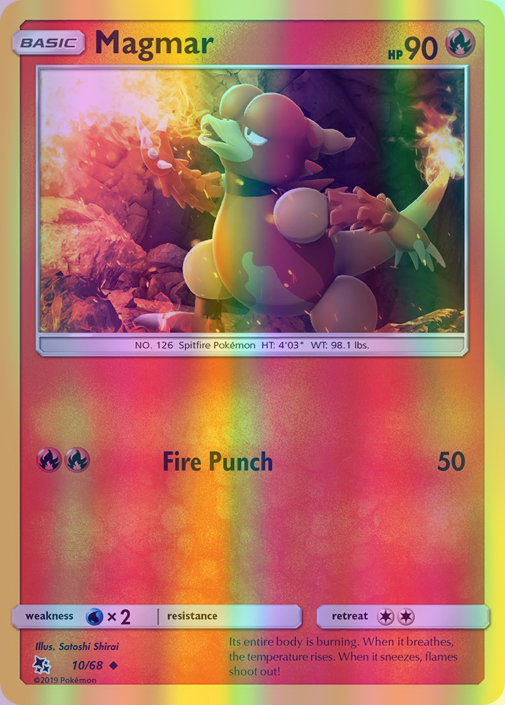 Magmar - 10/68 (HIF) Uncommon - Near Mint Reverse Holofoil