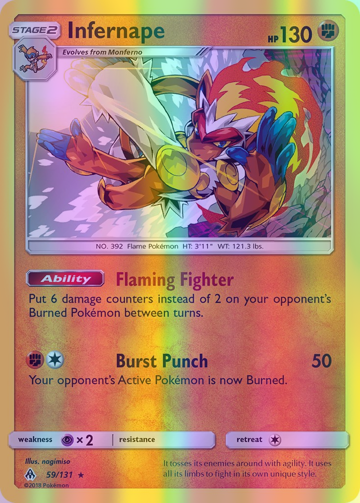 Infernape - 059/131 (FLI) Holo Rare - Near Mint Reverse Holofoil