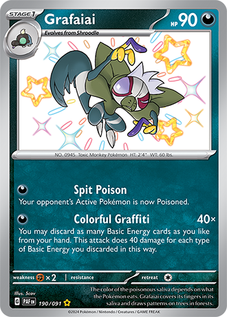 Grafaiai - 190/091 (PAF) Secret Rare - Near Mint Holofoil