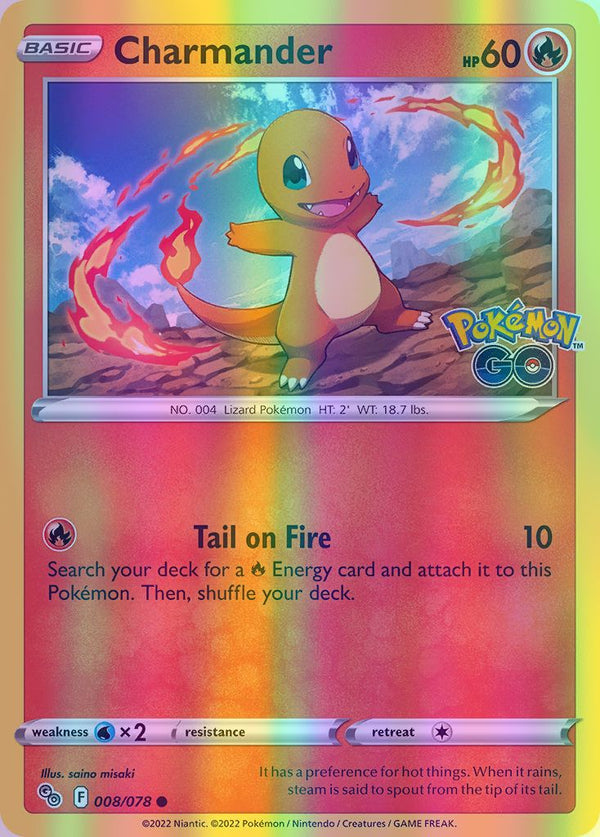 Charmander - 008/078 (PGO) Common - Near Mint Reverse Holofoil