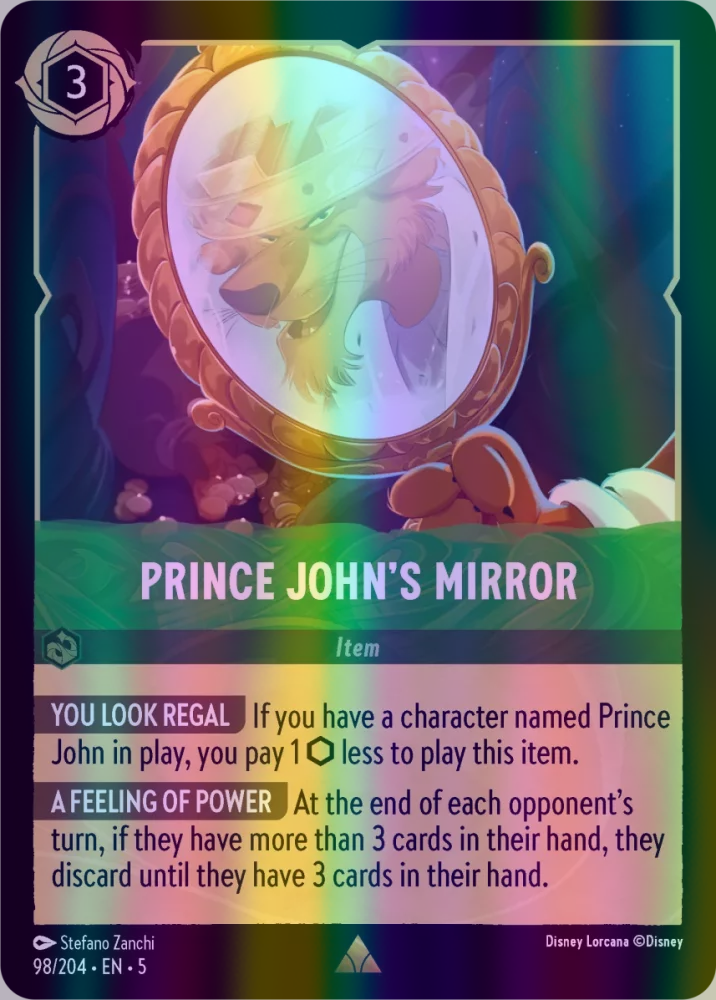 Prince John's Mirror (Shimmering Skies 098/204) Rare - Near Mint Cold Foil