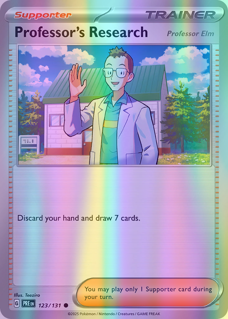 Professor's Research [Professor Elm] - 123/131 (PRE) Common - Near Mint Reverse Holofoil