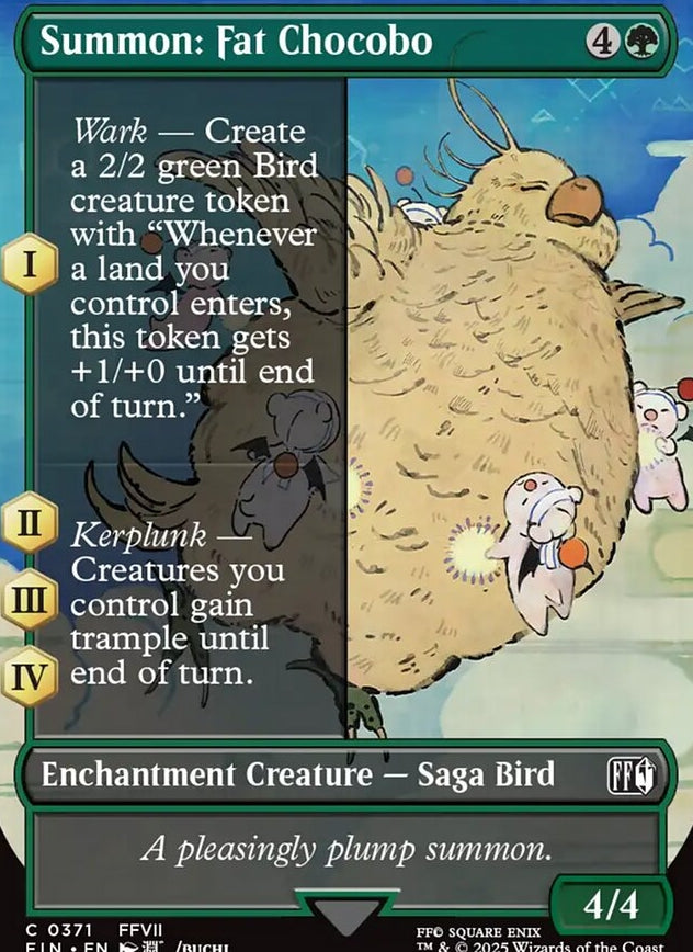 Summon: Fat Chocobo [ #0371 Borderless Alternate Art ] (FIN-C)