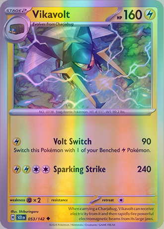 Vikavolt - 053/142 (SCR) Uncommon - Near Mint Reverse Holo