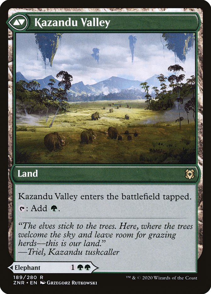 Kazandu Mammoth // Kazandu Valley (ZNR-R) Heavy Play