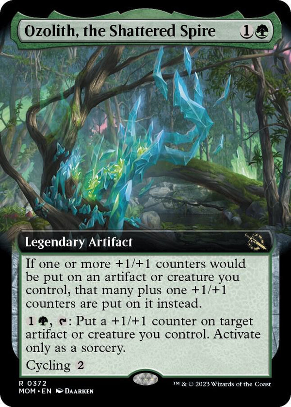 Ozolith, the Shattered Spire [#0372 Extended Art] (MOM-R) Light Play