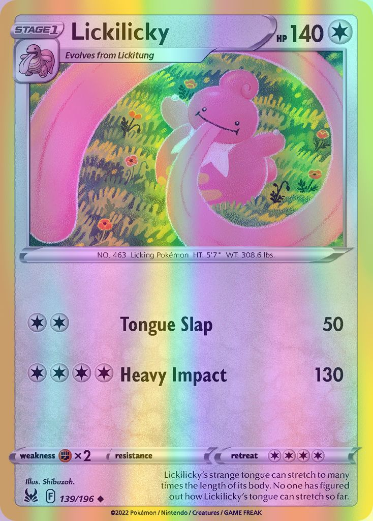 Lickilicky - 139/196 (SWSH11) Uncommon - Near Mint Reverse Holofoil
