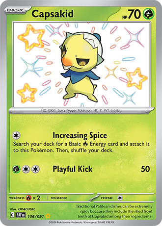 Capsakid - 106/091 (SV:PAF) Secret Rare - Near Mint Holofoil