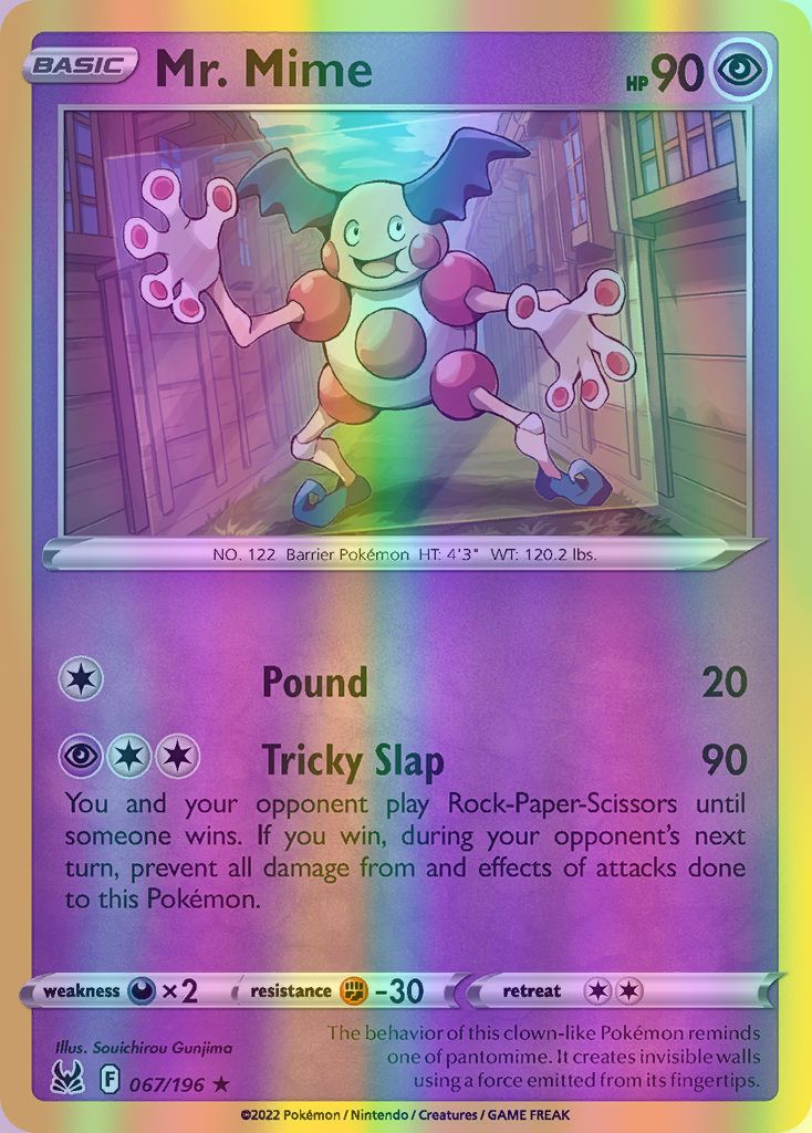Mr. Mime - 067/196 (SWSH11) Rare - Near Mint Reverse Holofoil
