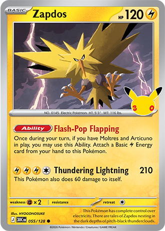 Zapdos - 055/128 (30C) Common