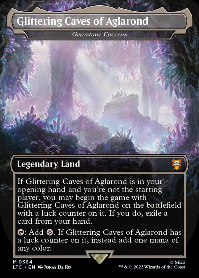 Glittering Caves of Aglarond - Gemstone Caverns [#0364 Alternate-Art Borderless] (LTC-M) Moderate Play